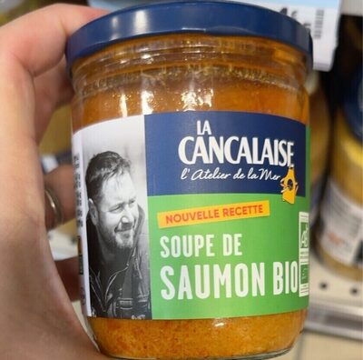 Soupe de saumon bio front packaging