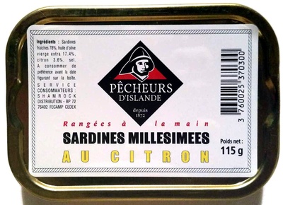 Sardines millésimées au citron
