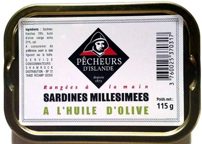Sardines  millésimées à l'huile d'olive