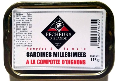 Sardines Millésimées à la compote d'oignons