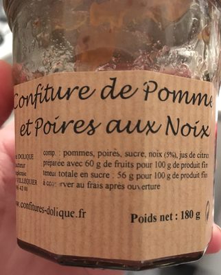 Confiture de Pommes et Poires aux Noix