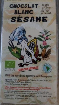 Chocolat blanc sesame