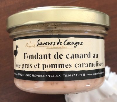 Fondant de Canard au foie gras et pommes caramélisées
