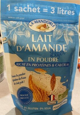 Lait d’amande en poudre front packaging