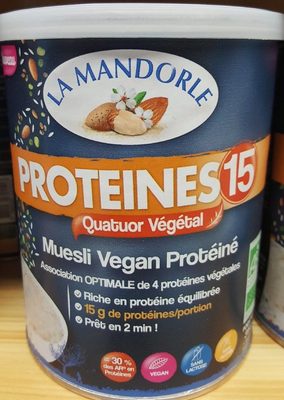 Protéines 15 Quatuor Végétal Muesli Vegan Protéiné front packaging