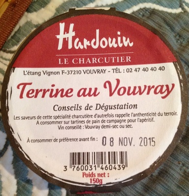 Terrine au Vouvray front packaging