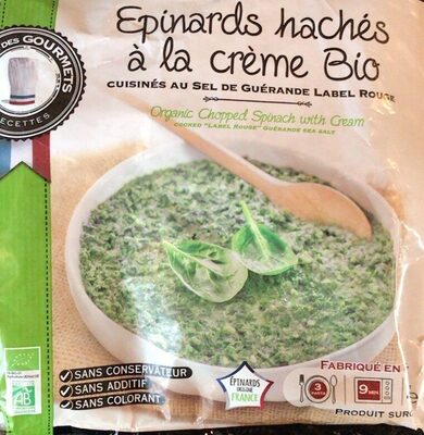 Epinards hachés à la crème Bio