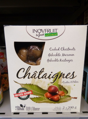 Châtaignes cuites et pelées
