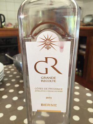 Vin rouge grand récolte 2013