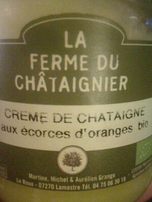 Crème de châtaignes front packaging