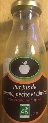Pur jus de pomme, pêche et abricot