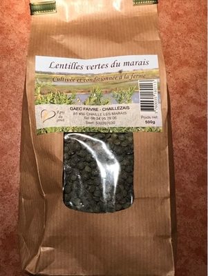 Lentilles vertes du marais front packaging