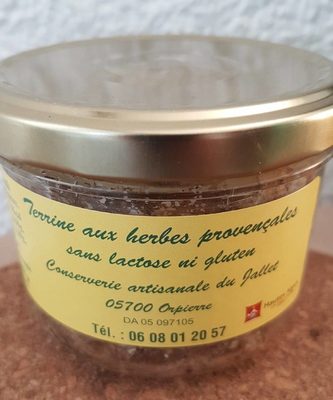 Terrines aux herbes provençales sans lactose ni gluten