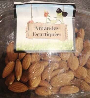 Amandes décortiquées front packaging