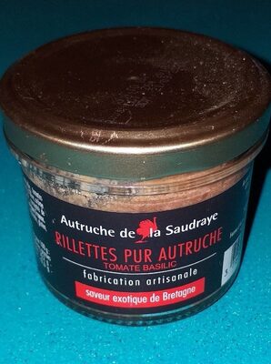 Rillettes pur Autruche tomate basilic