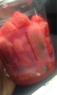 Pastèque fraîche en dés front packaging
