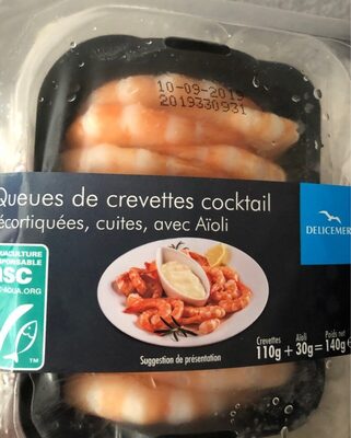 Queues de crevettes coktail