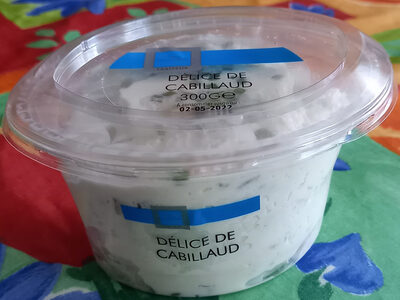 Delice de cabillaud front packaging