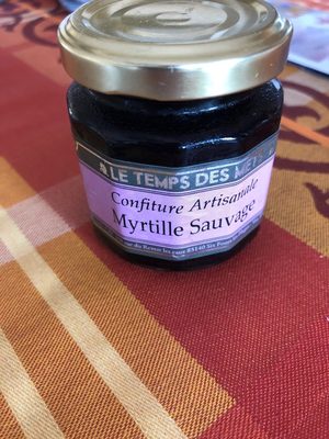 Confiture Myrtille Sauvage - 125 G - Le Temps Des Mets front packaging