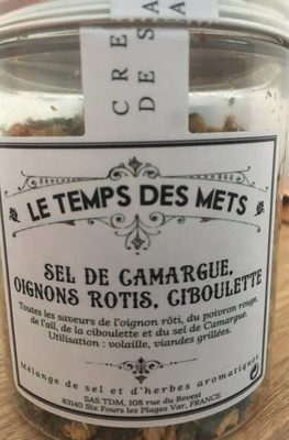 Sel de Camargue, oignons rotis, ciboulette