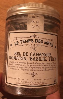 Sel De Camargue, Romarin, Basilic & Thym - 140 G - Le Temps Des Mets