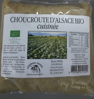 Choucroute d'Alsace Bio Cuisinée