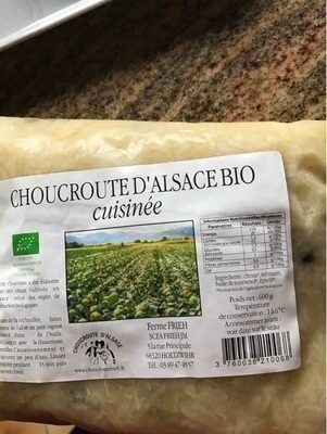 Choucroute D'alsace Cuisinée BIO