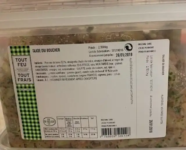 Salade du boucher front packaging