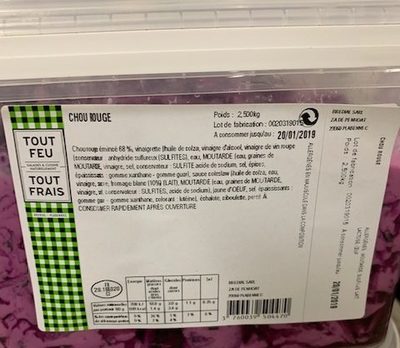 Chou rouge assaisonné