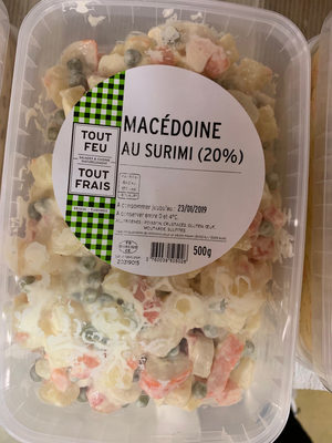 Macédoine au surimi (20%) front packaging