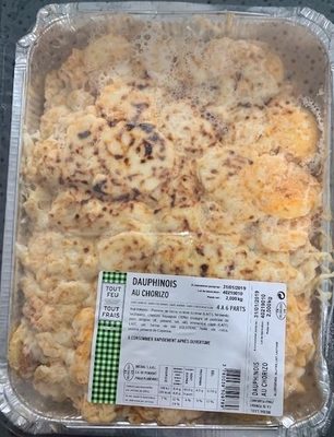 Gratin dauphinois au chorizo (10%) et piment de cayenne