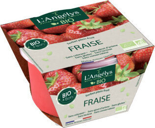 Sorbet plein fruit Fraise BIO front packaging
