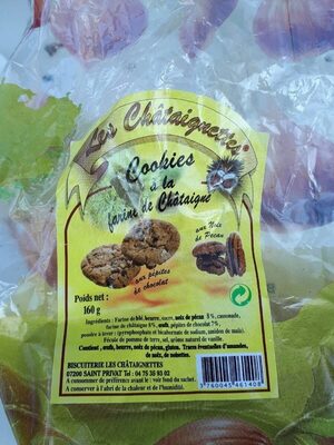 Cookies à la farine de châtaigne front packaging