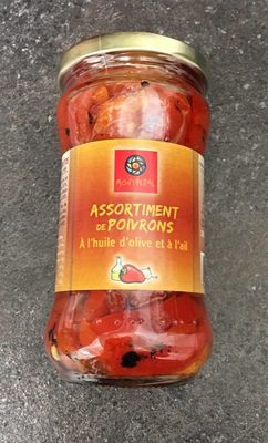 Assortiment de poivrons à l’huile d’olive et à l’ail