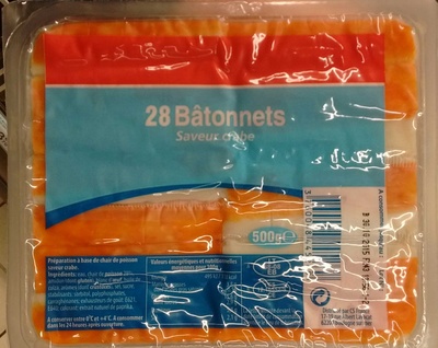 28 bâtonnets saveur crabe