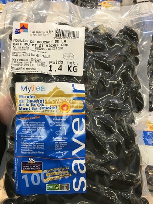 Moules de Bouchot de la Baie du Mont Saint Michel front packaging