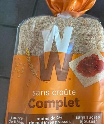 Pain de mie complet sans croûte front packaging