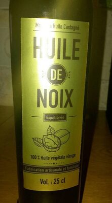 Huile de noix front packaging