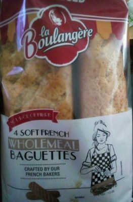 4 soft french wholemeal baguettes