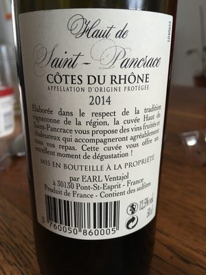 Cotes du Rhône front packaging