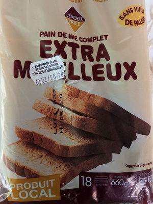 Pain de mie complet Extra Moelleux front packaging