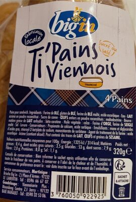 Ti’pains viennois front packaging
