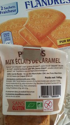 Palets aux éclats de caramel