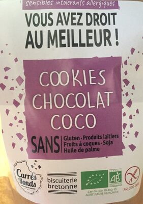 Cookies Chocolat Coco Bio Sans Gluten