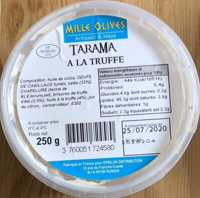 Tarama à la truffe front packaging