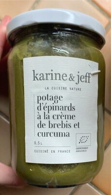 potage d'épinards à la crème et curcuma