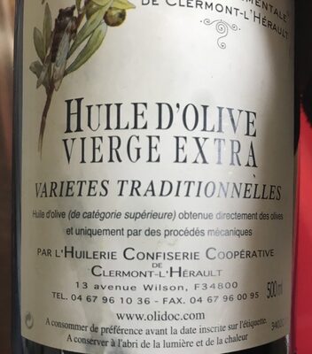 Huile d'olive vierge extra front packaging
