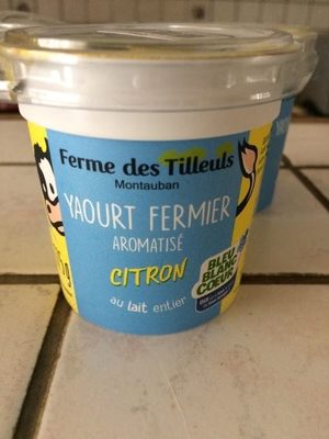 Yaourt fermier aromatisé citron au lait entier