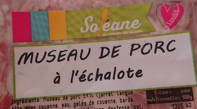 Museau de porc à l'échalote