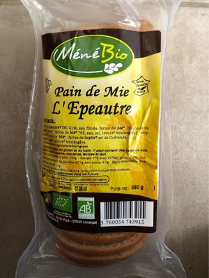 Pain de mie L'Epeautre
